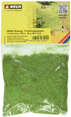 NOCH® Streugras „Frühlingswiese“, statisches Gras, 1,5 mm 20 g Beutel, für die Spurweiten N und Z ideal für realistische Modellwiesen