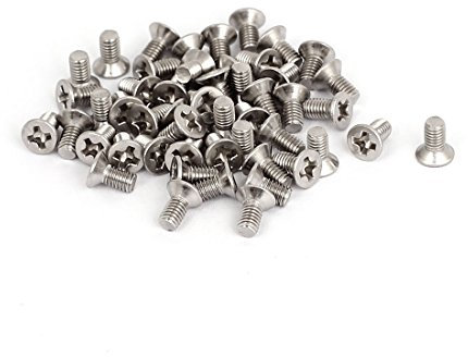 sourcing map M3 x 6 mm Phillips Flat Head Senkkopf Schrauben Maschine Schrauben 50 de