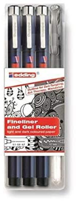 edding 1800/2185 Handlettering Starter Set - Set mit 4 Stiften - perfekt für Künstler oder Anfänger, für den professionellen oder privaten Gebrauch, ideal für kreatives Schönschreiben, Handlettering