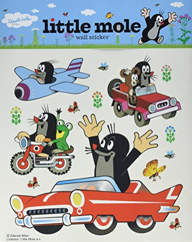 AG Design kleine Maulwurf Wand Sticker, PVC-Folie (Phtalate-Free), Mehrfarbig, 30 x 30 cm