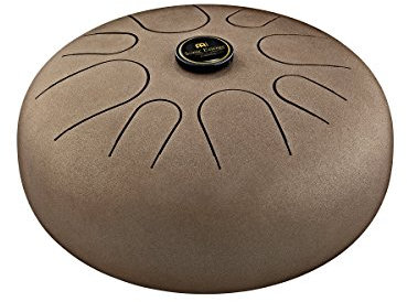 Sonic Energy 12 Zoll Zungentrommel – A Moll, 8 Töne – Für Meditation, Yoga, Percussion – Inkl. Schlägel und Tasche – Vintage Braun (STD1VB)