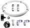 PureOne Anschluss-Set A1. 1/4 Zoll. 8-Teilig Universal 7, 10 oder 15m. Kühlschrank-Schlauch Side-by-Side u. Verbinder für Wasserfilter, Osmose. 7/16 Adapter und 3/4 Wasser-Zuleitungsanschluss
