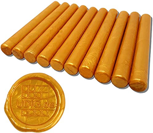Siegelwachs 11 mm für Heißklebepistole 10 cm 100 gr. (gelbgold)