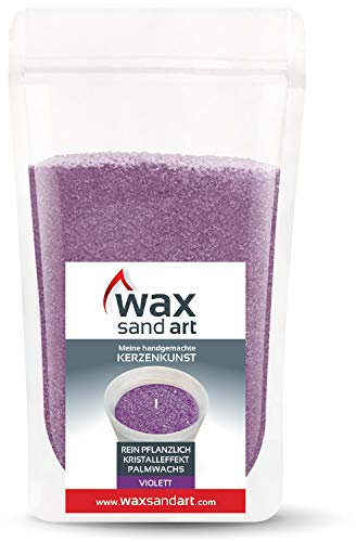 Kerzenwelt Kerzensand 500 Gramm MIT Duft (inkl. 6 Dochte mit 17 cm) … (Lavendel)