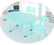 HHXD Tisch und Stühle für Kinder Antirutschmatte/Lernen Tisch Starke Tragfähigkeit/Für Kindergarten Geeignet Schlafzimmer/Grün / 1tabel + 2chairs