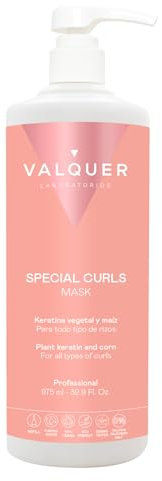 Valquer Profesional Curly Hair Mask - Methode für lockiges Mädchen. Sulfatfrei, salzfrei, veganes Shampoo, bis zu 96% natürlichen Ursprungs (1000 ml)