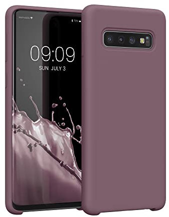 kwmobile Hülle kompatibel mit Samsung Galaxy S10 Hülle - Silikon Handy Case - Handyhülle weiche Oberfläche - kabelloses Laden - Grape