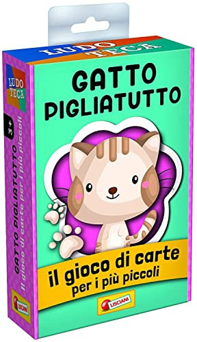 Liscianigiochi, Ludoteca Las Cartas de los niños Gato Piglia Todo Juego de Mesa, Multicolor, 85774