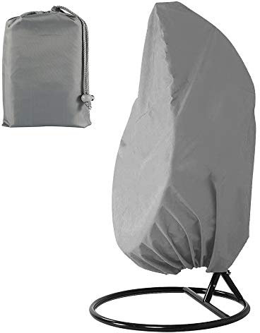 Überzug für Hängestuhl, Schutzbezug für Hängesessel, Bezug für Hängesessel, winddicht, UV-Schutz, robuster Oxford-Stoff, 190 x 115 cm (grau)