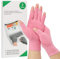 2-Paar Arthritis-Kompressionshandschuhe zur Linderung von rheumatoider Osteoarthritis, Muskelverspannungen lindern, fingerlos, atmungsaktiv & feuchtigkeitsregulierend, Frauen und Männer (Rosa, L)