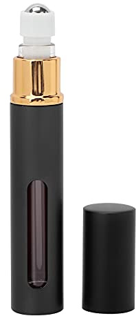 Bouteille Vide de 10 Ml de Boules de Rouleau Bouteille de Rouleau D'huile Essentielle Bouteille de Parfum Rechargeable, Distributeur de Rouleau de Conteneurs Rechargeables de Voyage Bouteille(le noir)