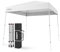 Wiltec Faltpavillon 250 x 250 x 270 cm weiß wasserdicht, Pavillon mit Zentralverschluss, Gartenpavillon mit verstellbaren Beinen, Partyzelt für Festival