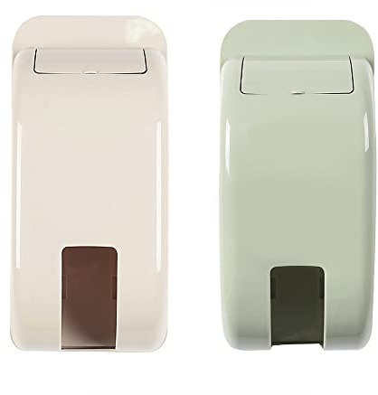 Support de sac de transport, support mural auto-adhésif distributeur de sac de transport poubelle boîte de rangement porte-poubelle distributeur de sacs poubelle (vert + beige)