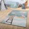TT Home Teppich Kinder Kinderzimmerteppich Junge Mädchen Kinderteppich Babymatte Wolken, Farbe: Türkis Weiß Gelb, Größe:120x160 cm