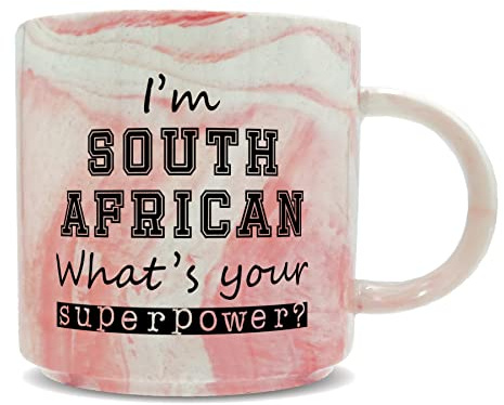 Hippowarehouse I'm South African What's Your Superpower? Printed Mug Various Colour Options Ceramic Cup Kitchenware 11oz