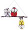 BESPORTBLE Metall Vogel Wanddeko Dekoschild Eisen Eulen Gartendeko Türschild Wandhänger Metall Kunst Wandschmuck für Hochzeit Garten Balkon Wohnzimmer Wanddekoration Kinderzimmer Deko