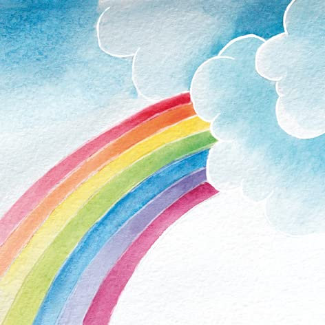 Anniversary House 3-lagige Luxus-Lunch-Servietten, Regenbogen, 1 Stück, 33 x 33 cm, Papier