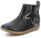 Kickers Vermillon, Boots Fille, Noir Argent, 37