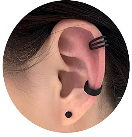 Aneneiceera Boho Muschel Ohrmanschetten Ohrringe Ohrstecker Schwarz No Piercing Knorpel Clip Ohrringe Fake Helix Crawler Ohrringe Statement Manschetten Ohrringe Schmuck Für Frauen Und Mädchen(schwarz)