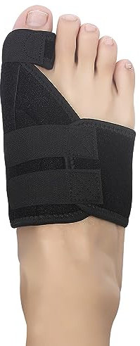 Hallux Valgus Korrektur Schiene für Linderung von Großzehenschmerzen und zur Ausrichtung der Zehen Hallux Valgus Bandage für Herren und Damen Schutz der großen Zehe (Schwarz, Rechts)