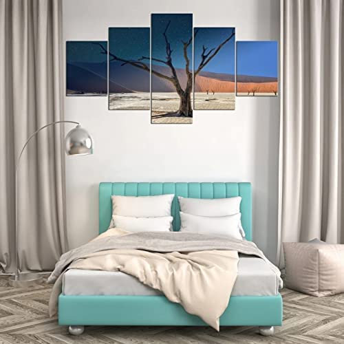 Toter Baum Toter Baum Pflanze (Mit Rahmen 150 X 80 Cm)Leinwand Bild Wandbilder Wohnzimmer Modern Deko Kunstdrucke Wanddekoration Leinwandbild 5 Teilig Bild Auf Leinwand -2J2F/B9N0-7X6E/N4J7-6R1A-S9M9