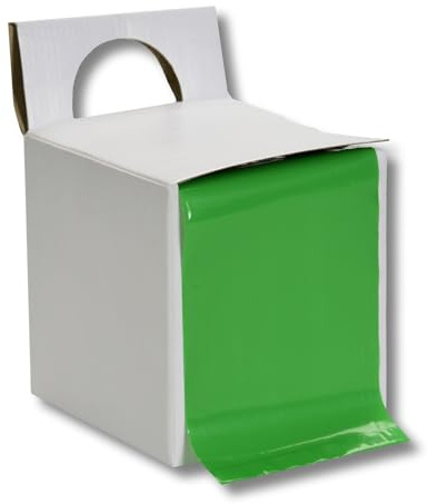 dm-folien gmbh Dehnband in Box | 100 mm breit x 1200 mm lang 100 Stück auf Rolle | Stretchfolie versch. Farben für Kartons Pakete Paletten Umzug dehnbar flexibel (Grün)