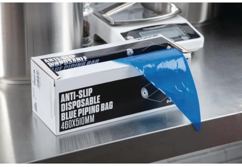 CateringBase Ltd Vogue CS803 Anti-Slip Catering Disposable Blue Bakery Piping Bags (Pack of 100)
