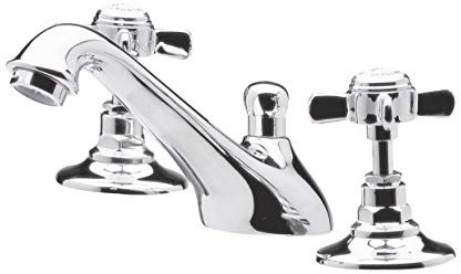 Traditional Crosshead 3 Tap Hole Basin Tap & Pop Up Waste - Chrome