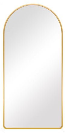 SensaHome Ganzkörperspiegel – Minimalistischer Wand- & Standspiegel – Metallkante – Gold – Modern – Ankleidezimmer – 160x60 cm