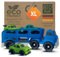 BIOPLAY® Spielzeug XXL Autotransporter aus nachhaltigem Bio-Kunststoff | für Jungen und Mädchen | Kinderspielzeug 18 Monate | Sandspielzeug Autos ab 1 Jahr