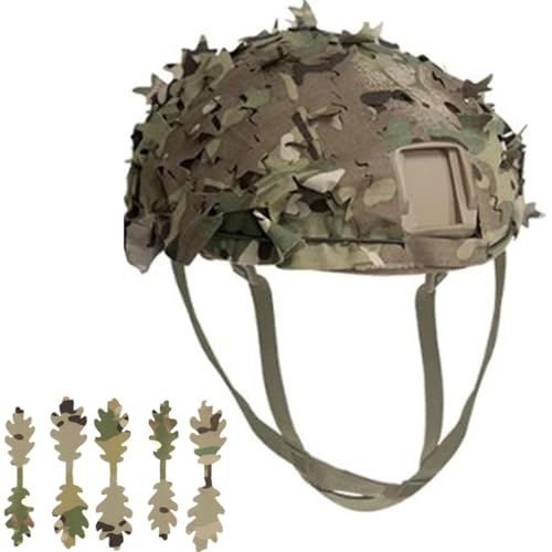 3D Camouflage Tactical Helmet Cover for Fast PJ MH BJ Base Jump Airsoft Military Combat Helmet Ghillie Scrim Camo
