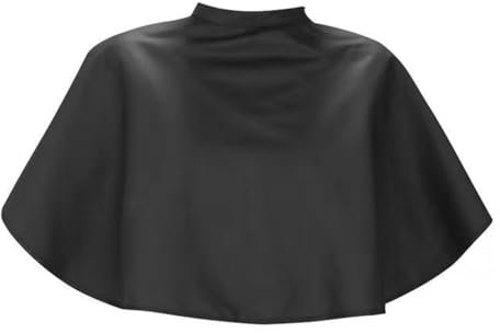 HonGien Friseurumhang Kurz Barber Cape Klein Umhang Schwarze Wasserdicht Make up Umhang Startseite Friseur Umhang für Friseursalon, zum Schutz der Kleidung