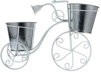KITANDOVE 1 Pc Support à Bicyclette Grand Pot De Plantes D'intérieur Support De Plantes à Fleurs Jardinière en Forme De Vélo Pot De Fleur De Vélo Porte-Plante D'intérieur Le Fer Blanche