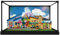 Figures Display Box für LE-GO für 42620 Familienhäuser Acryl staubdicht transparent Custom Vitrine (kein Modell) (Rahmen aus Legierung + Hintergrund C)