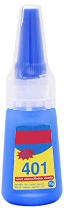 Dorccsi Colla Super Glue Liquida 401 Multiuso Trasparente Asciugatura Istantanea per Incollare Materiali Porosi Legno Carta Pelle Tessuto Colla per Legno Super Glue Liquida Colla per Tessuti