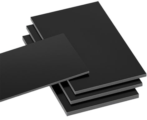 COYOUCO 300 x 200 mm Feuille de Panneau de résine phénolique stratifiée en bakélite Noire pour Les luminaires électriques et électroniques, Bricolage,12mm