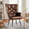 Aivermeil Sessel Wohnzimmer Einzelsofa Loungesessel modern Relaxsessel mit Metallfüßen, Samt, für Wohnzimmer Schlafzimmer, Bis 150 KG Braun