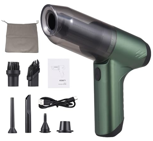 HEEPDD Handheld Vacuum Cordless, 19000PA Powerful Suction Wet Dry Electric Air Duster Air Blower Hand Pump for Computer Keyboard Outdoor House Car