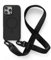 Handykette Hülle für iPhone 16 Pro Max(6.7) mit Band Halsband Lanyard (abnehmbar) Handyhülle, Verstellbarer Lanyard.Magnetisch Stoßfest Silikonhülle Wireless Charging kompatibel .-Schwarz