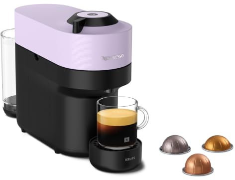 KRUPS Nespresso Vertuo Pop, Cafetera de Cápsulas, Capacidad de 0,56L, Lila | Amplia variedad de cafés, 4 Tamaños Taza, Conexión Bluetooth y Wi-Fi, Diseño compacto, Cápsulas Nespresso Vertuo, XN9206