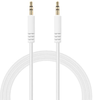 3.5mm to 3.5mm Aux Audio Cable, Replacement Audio Cord Compatible with Beats Solo 4 Studio Pro Studio3 Solo3 Solo2 Sony WH-1000XM5 WH-1000XM4 WH-CH720N ULT WEAR (White)