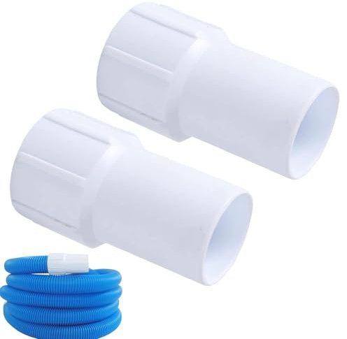 Lot de 2 manchons de tuyau de piscine de 3,8 cm – Manchon de rechange pour piscine | Manchon de connecteur fileté durable | Cuf pivotant de tuyau ajusté – Réparation d'accessoires sous vide