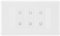 BG Nexus White Moulded Triple Secondary Touch Dimmer Switch