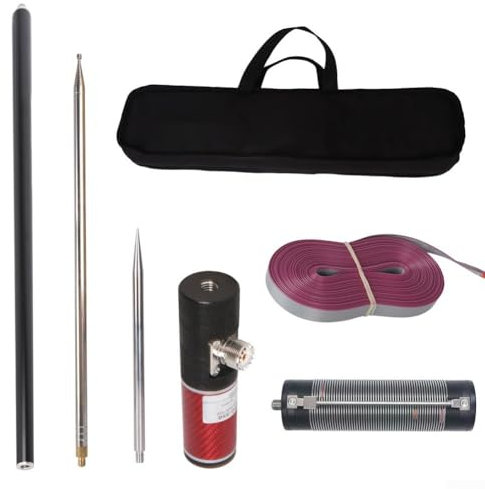 Radio Antennas JPC350 HF Antennas For Ham Radio, 3.5-50MHz All Band HF Vertical Antenna 6M-80m 10 Bands Antenna With Slide Regulator For Outdoor