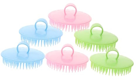 Kopfhautbürste 6 Stück aus Pp für Erwachsene, Sanftes Shampoo | Reinigungsbürste, zum Massieren der Kopfhaut, Leicht zu Halten, Friseurbedarf für Bad und Salon
