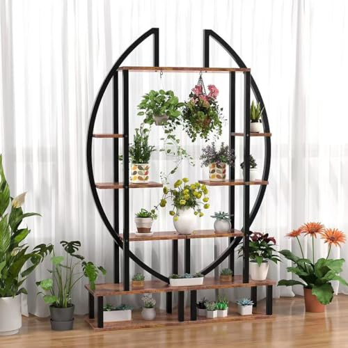The Fellie Modern Plant Stand Indoor,2 Pcs Half-Moon Plant Display Stand