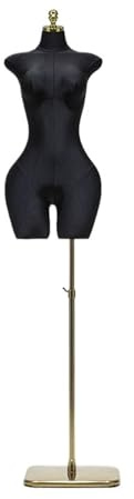 Schneiderpuppe Plus Size weibliche Schaufensterpuppe Körper Oberkörper große Gesäß Kleid Form Kleidung Pinning fähig(Black)