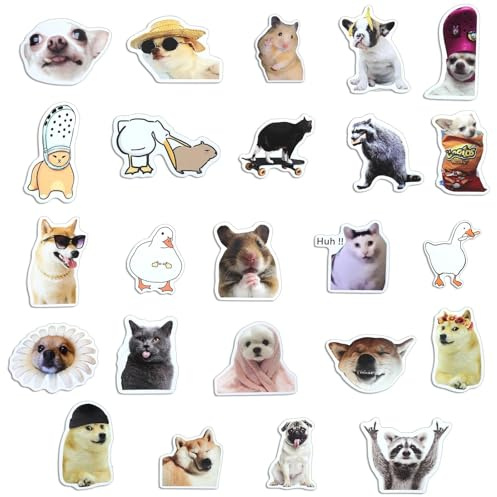 24 Stück Kühlschrankmagnete Katze, Lustige Katzen Meme Magnete | Dekorative Magnete für Kühlschrank Whiteboard Magnettafel Schrank Büro, Tierische Spaßmotive