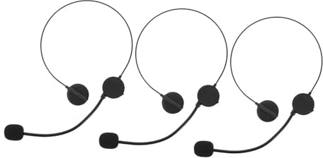 Mikikit Lot de 3 Casques Audio Factices pour Cosplay Chanteur Microphone, Accessoires de Costume Star, Micro pour Soirées Déguisées, Fêtes Cosplay et Halloween