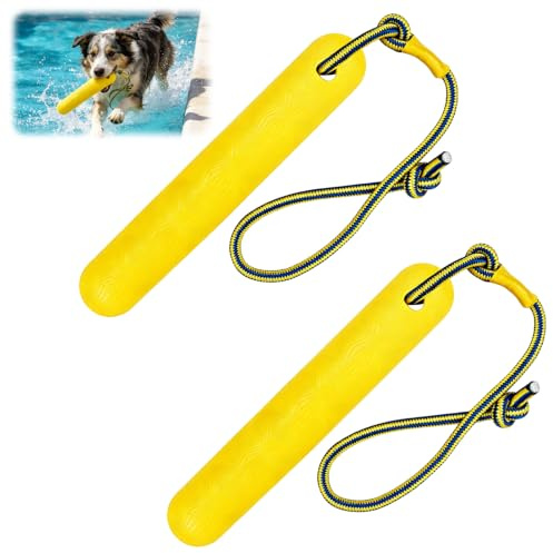 Hiacinto 2 Stück Hundespielzeug Wasser Schwimmendes Wasserspielzeug | für Hunde Wurfball mit Nylon Rope Wasser Spielzeug Interaktives Apportierspielzeug für Kleine Mittelgroße Große Hunde